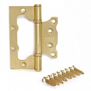 Картинка Петля накладная Apecs 100*75*2,5-B2-Steel-GM-Blister матовое золото